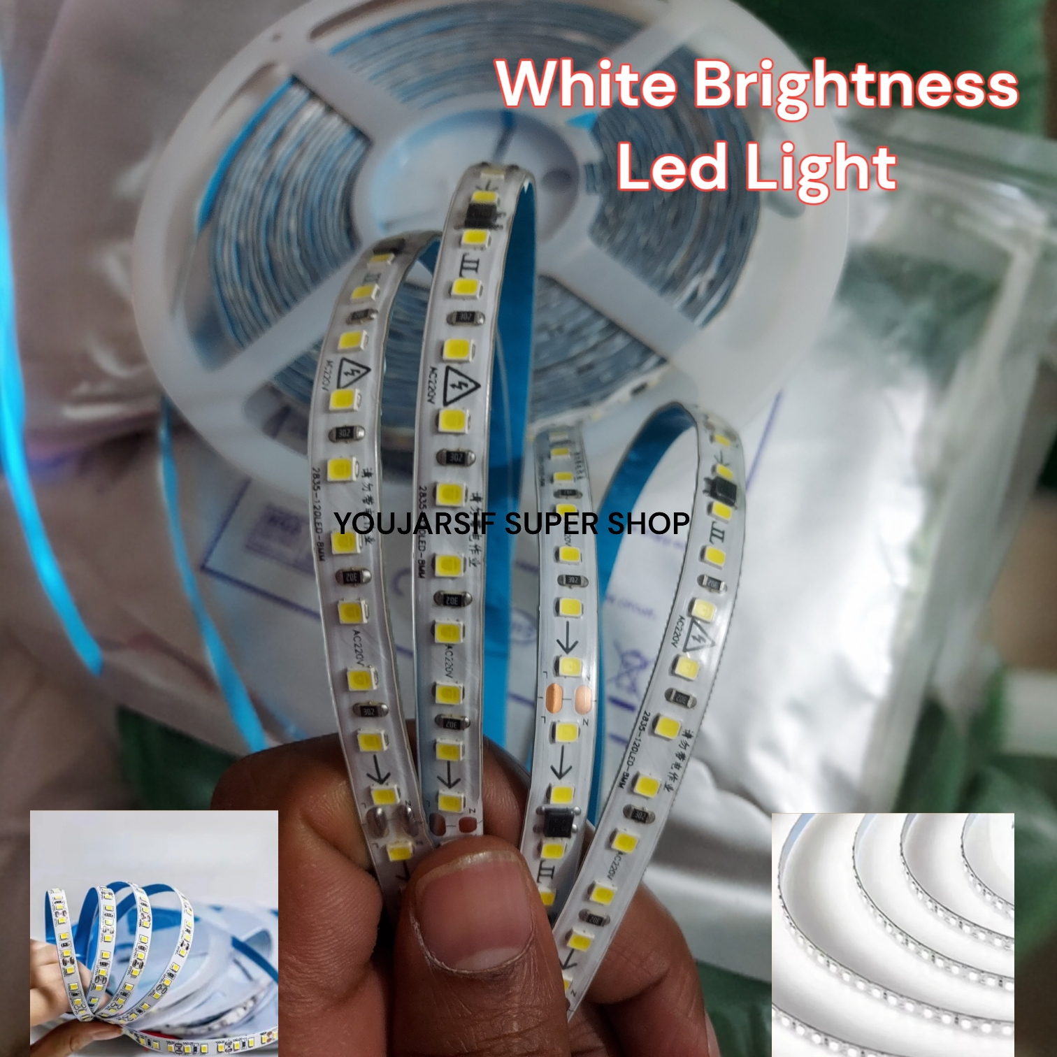 32 feet White Brightness Color light| সাদা আলোর লাইট | White Color Led Ac Voltage Use