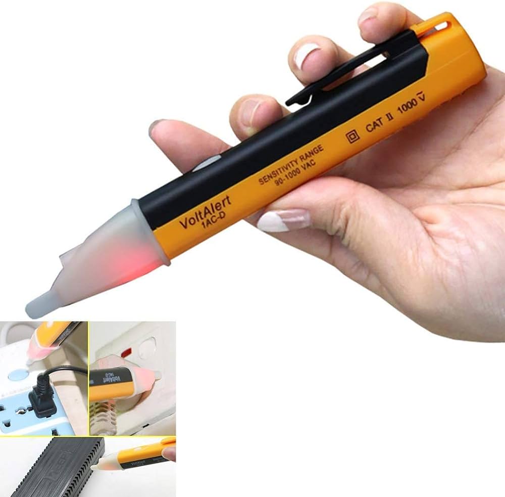 AC Voltage Detector 90-1000VAC LED Light Non Contact Voltage Detector Tester Pocket Pen Tools Sets