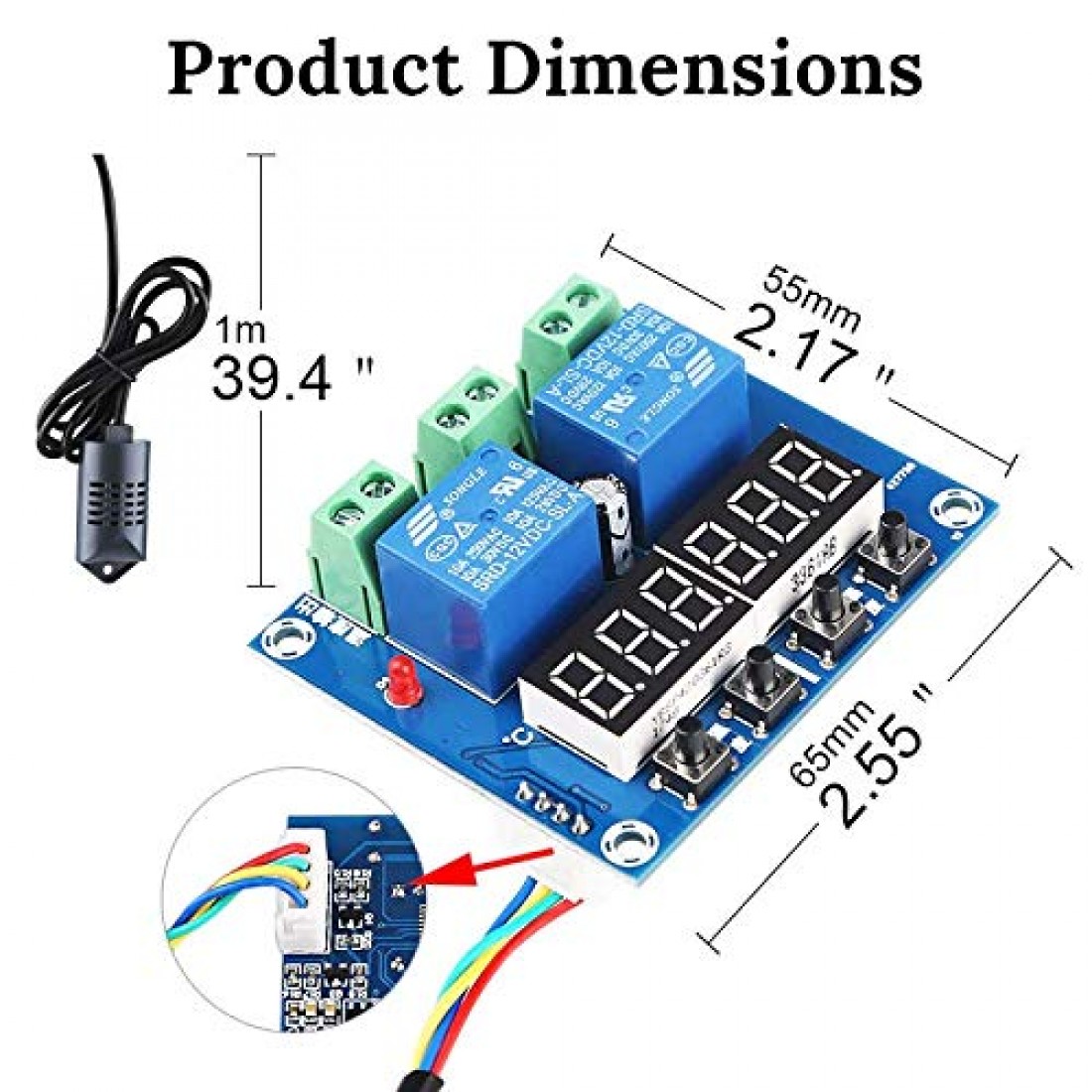 XH-M452 Thermostat Digital Temperature & Humidity Controller For Incubator DC 12v orginal